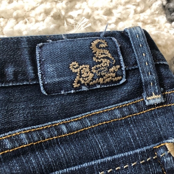 Goldsign ENVY Low Rise Jeans Dark Wash Straight Leg Y2K 90s Stretch USA 28 - Picture 7 of 13